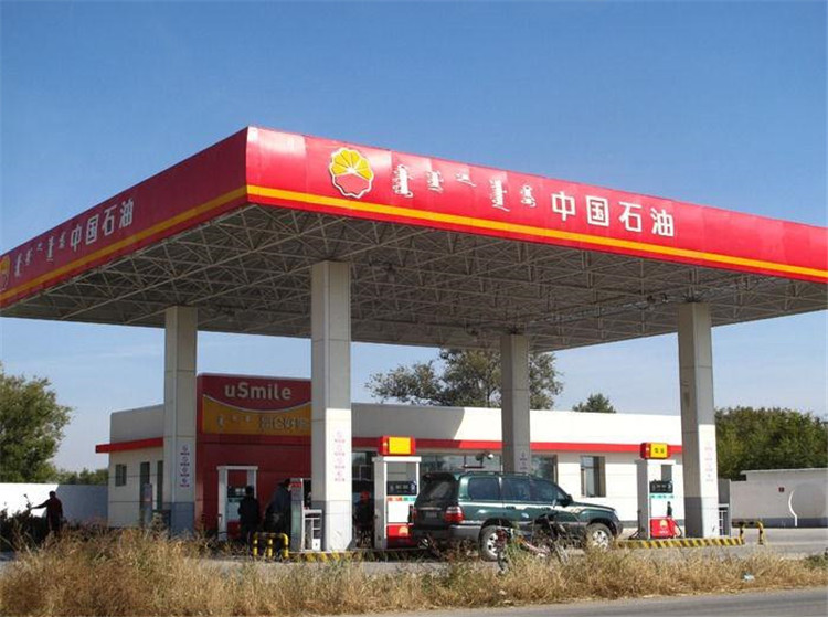 三清山加油站钢结构网架案例1